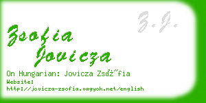 zsofia jovicza business card